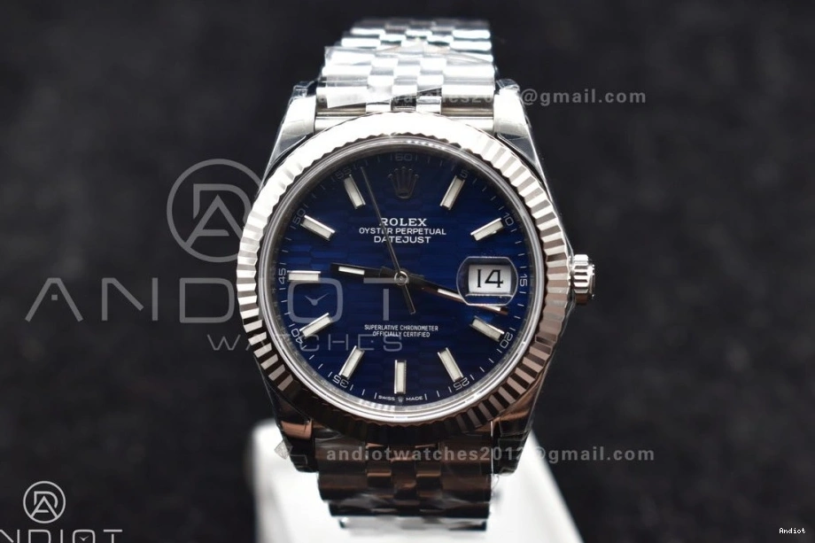 Blue VS3235 Jubilee Checked DateJust 126334 Best 1:1 Bracelet Dial SS on 41 VSF Edition 904L 0418